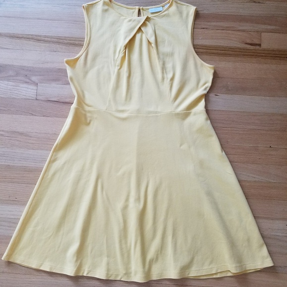 NY & Company Yellow Fit and Flare Dress- XL - Picture 5 of 7